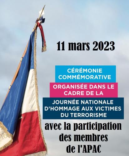 11.03.2023 Journée nationale d'hommage aux victimes du terrorisme