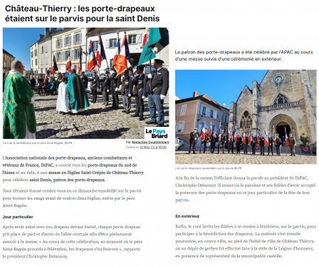 Article presse st denis chateau thierry
