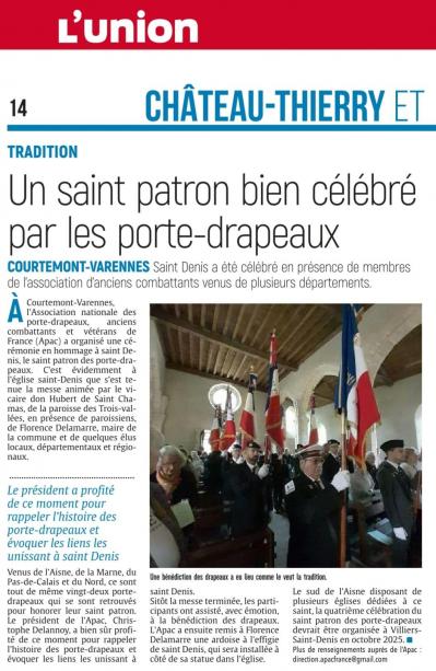 article de presse : célébration St Denis - 13.10.2024