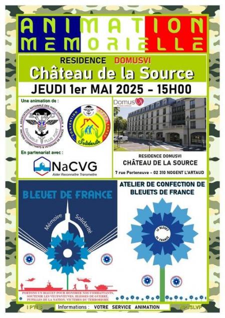 Atelier bleuets de france - ehpad château de la source