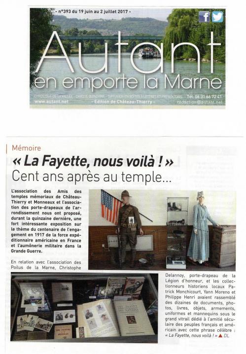 Exposition Centenaire AEF en France - Temple Château Thierry