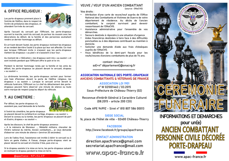 Depliant apac cérémonie funéraire