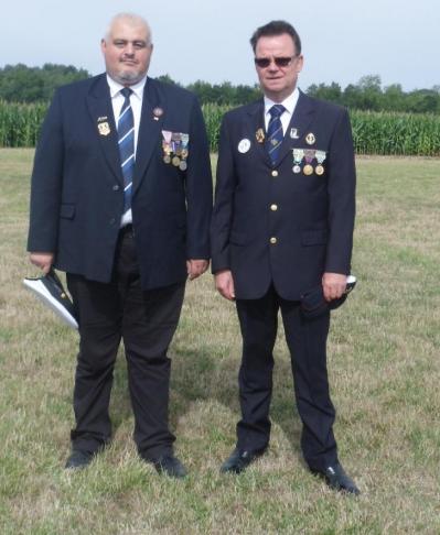Christophe Delannoy, Pdt de l'APAC (gauche) - Marcel Dartinet, Pdt de la délégation Oise-Aisne (droite)